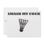Smash My Badminton Cock Personalized Invites