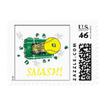 smash tennis ball ripping thru stamps