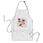 Smashed flowers craft, bougie red and green apron