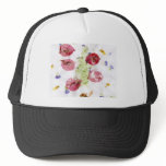 Smashed flowers craft, bougie red and green hats
