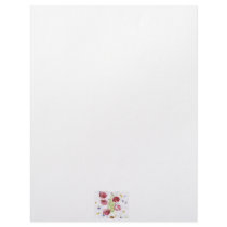 Smashed flowers craft, bougie red and green letterhead design