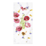 Smashed flowers craft, bougie red and green rack card design