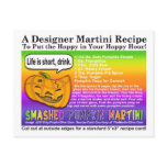 Smashed Pumpkin Halloween Martini Recipe Postcard