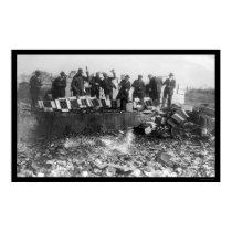 Smashing Beer Bottles Prohibition 1923 posters by lc_vintagephotos Smashing Beer Bottles Prohibition 1923 posters