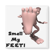 Smell My Feet Big Foot Monster magnets