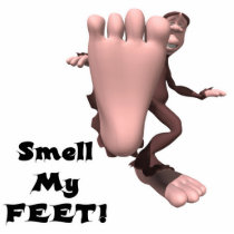 Smell My Feet Big Foot Monster photo sculptures