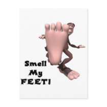 Smell My Feet Big Foot Monster Post Card