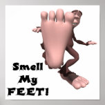 Smell My Feet Big Foot Monster Posters