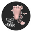 Smell My Feet Big Foot Monster stickers by doonidesigns Smell My Feet Big Foot Monster stickers