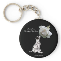 Smell Roses Puppy Rose Affirmation Keychain