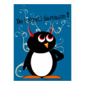 Smell Sarcasm? Evil Penguin Poster posters by audrart Smell Sarcasm? Evil Penguin Poster posters