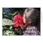 Smelling the Flowers Greeting Cards