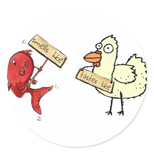 my smells like fish smells like fish tastes like chicken sticker zazzle my smells like fish smells like fish tastes like chicken sticker zazzle