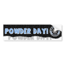 Smells Like Snow! Powder Day Bumper Stickers
