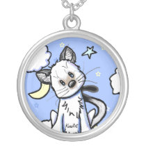 Smidge Kitty Moon & Stars Necklace necklaces