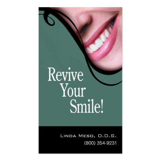 "Smile 2" Dentist Hygienist Cosmetic Dentistry Business Card Template