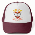Smile and the World Smileds with You hats by MarkoMarko Smile and the World Smileds with You hats