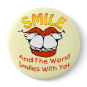 Smile and the World Smiles with You buttons by MarkoMarko Smile and the World Smiles with You buttons