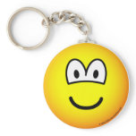 Smile! big tellow emoticon keychain