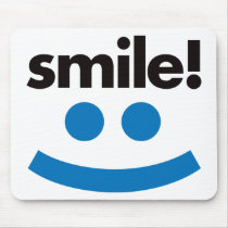 Smile - Blue mousepads by visualnewbie Smile - Blue mousepads