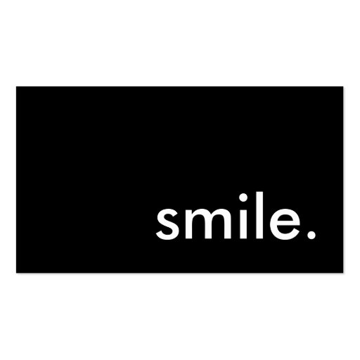 smile. business card templates (front side)