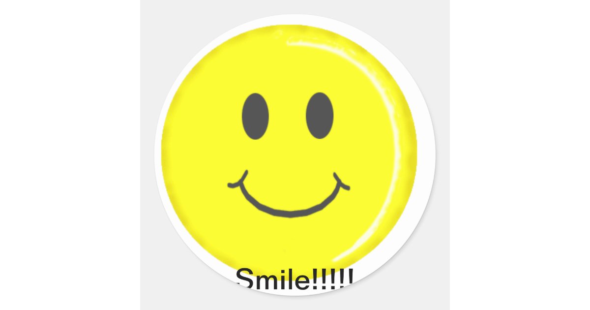 Smile Circle Sticker Zazzle 1414