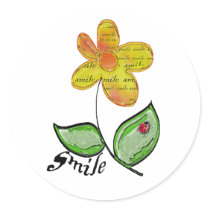 smile flower stickers by lissame73 smile flower stickers