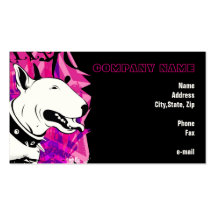 Smile for me! Bull Terrier Illustrated Business Card Template