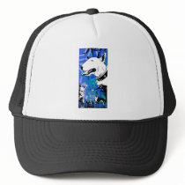 Smile for me! Bull Terrier Illustrated Dog Art hats