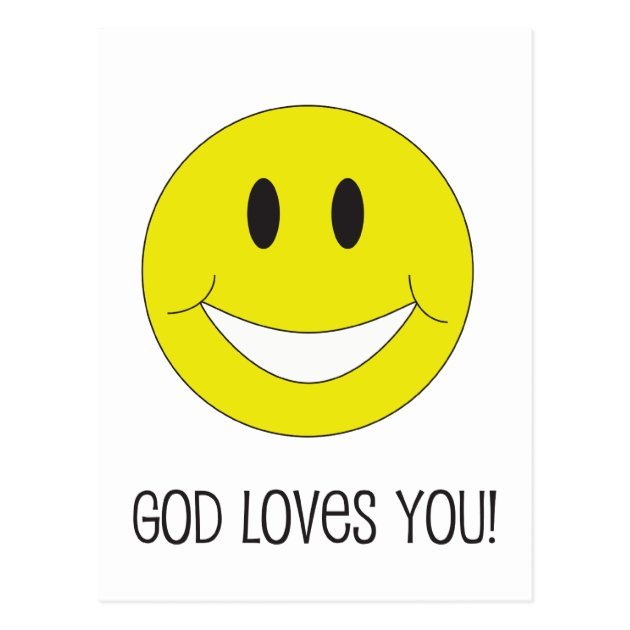 Smile God Loves You Postcard Christian Encouraging | Zazzle