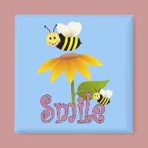 Smile Happy Bees magnets