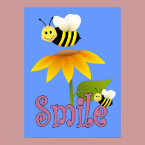 Smile Happy Bees posters