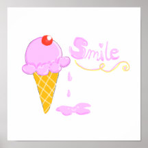 Smile Ice Cream Print