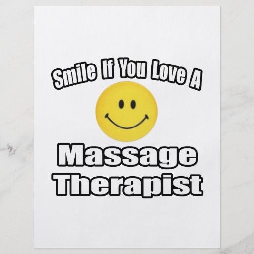 Smile If You Love A Massage Therapist Flyer Zazzle