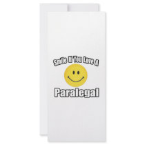 Smile If You Love a Paralegal Custom Rack Cards