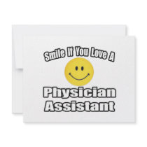 Smile If You Love A Physician Assistant Personalized Invite