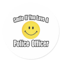 Smile If You Love a Police Officer stickers by PoliceOfficer_Shirts Smile If You Love a Police Officer stickers