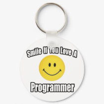 Smile If You Love a Programmer keychains