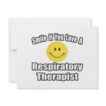 Smile If You Love A Respiratory Therapist Personalized Invites