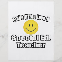 Smile If You Love A Special Ed. Teacher Full Color Flyer