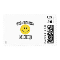 Smile If You Love Biking Stamp