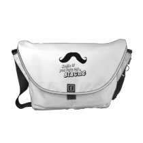Smile if you love my stache .png messenger bags