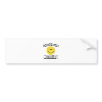 Smile If You Love Running Bumper Sticker