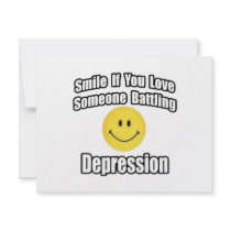 Smile If You Love Someone Battling Depression invitations