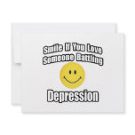 Smile If You Love Someone Battling Depression Custom Announcement