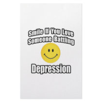Smile If You Love Someone Battling Depression stationery