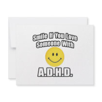Smile If You Love Someone With A.D.H.D Custom Announcements