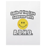 Smile If You Love Someone With A.D.H.D Letterhead Design