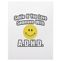 Smile If You Love Someone With A.D.H.D Letterhead Design