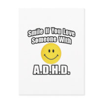 Smile If You Love Someone With A.D.H.D postcards by ADD_ADHD_Shirts Smile If You Love Someone With A.D.H.D postcards